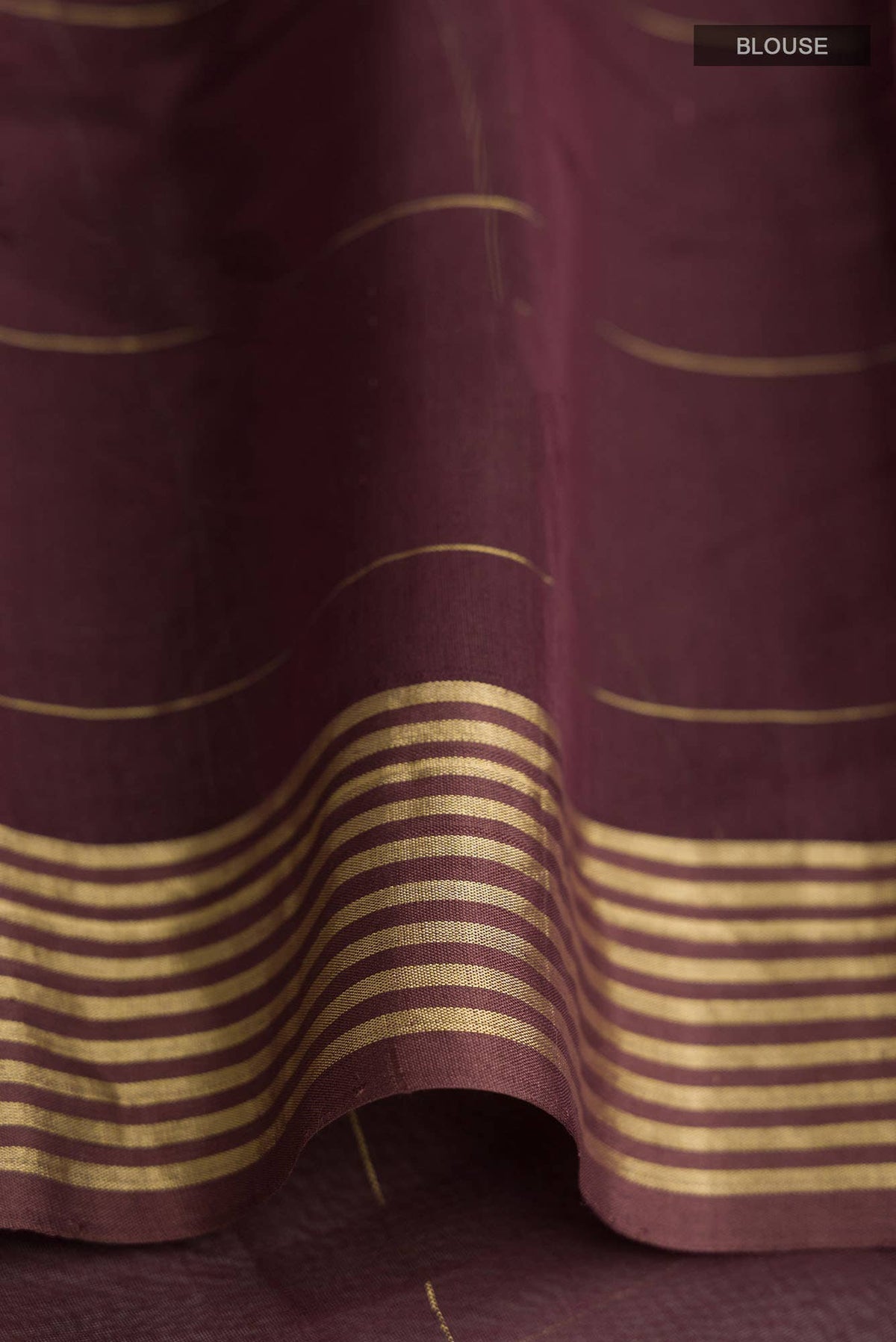Navya  Dark Mauve Chanderi Silk Cotton Saree