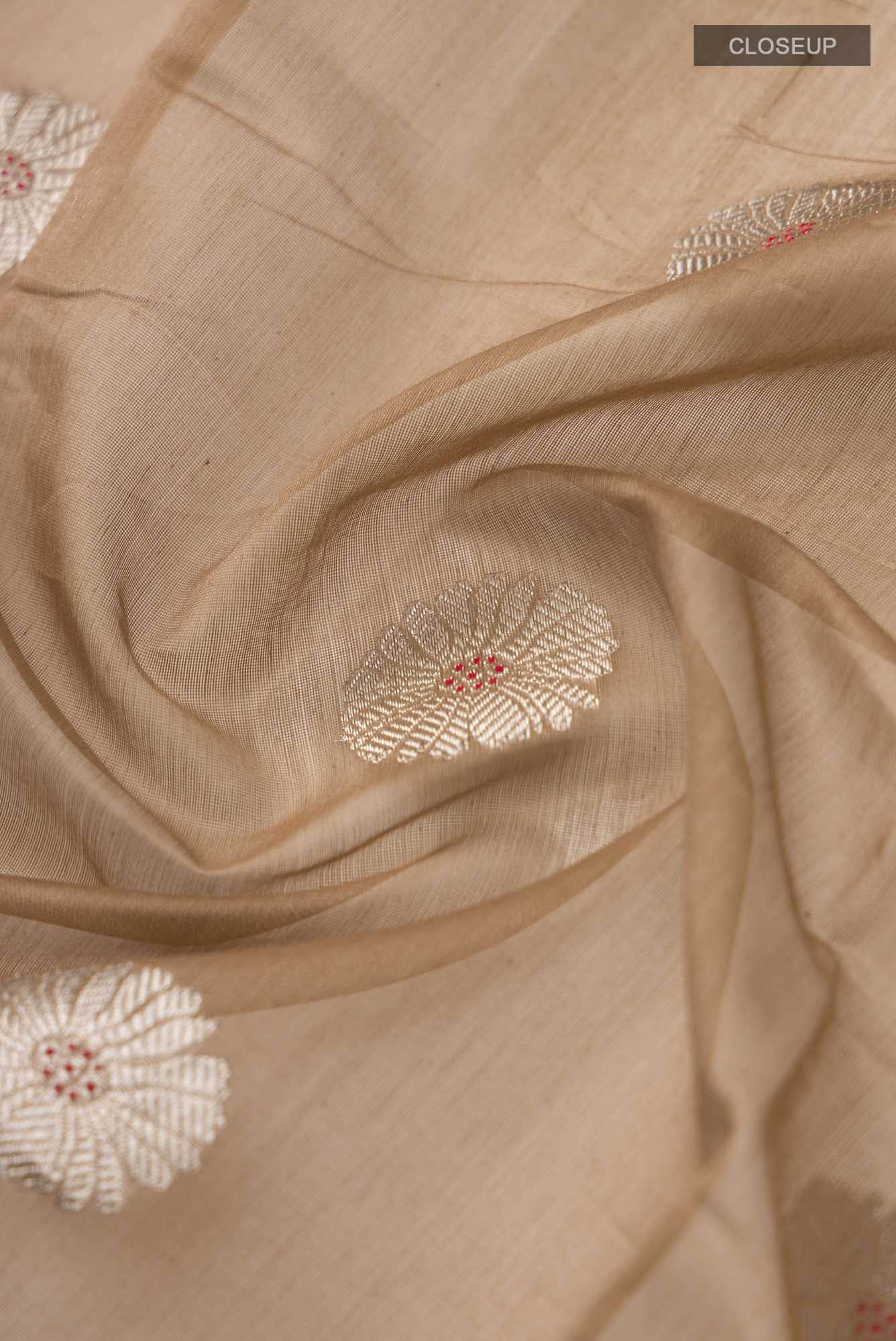Navya Brown Chanderi Silk Cotton Saree