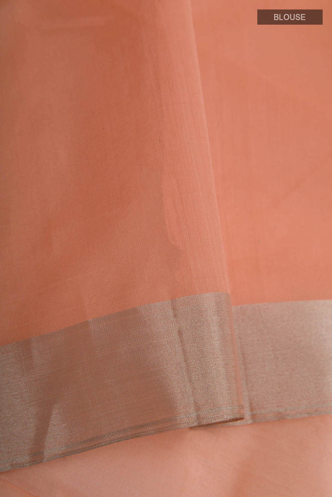 Navya Peach Chanderi Silk Cotton Saree