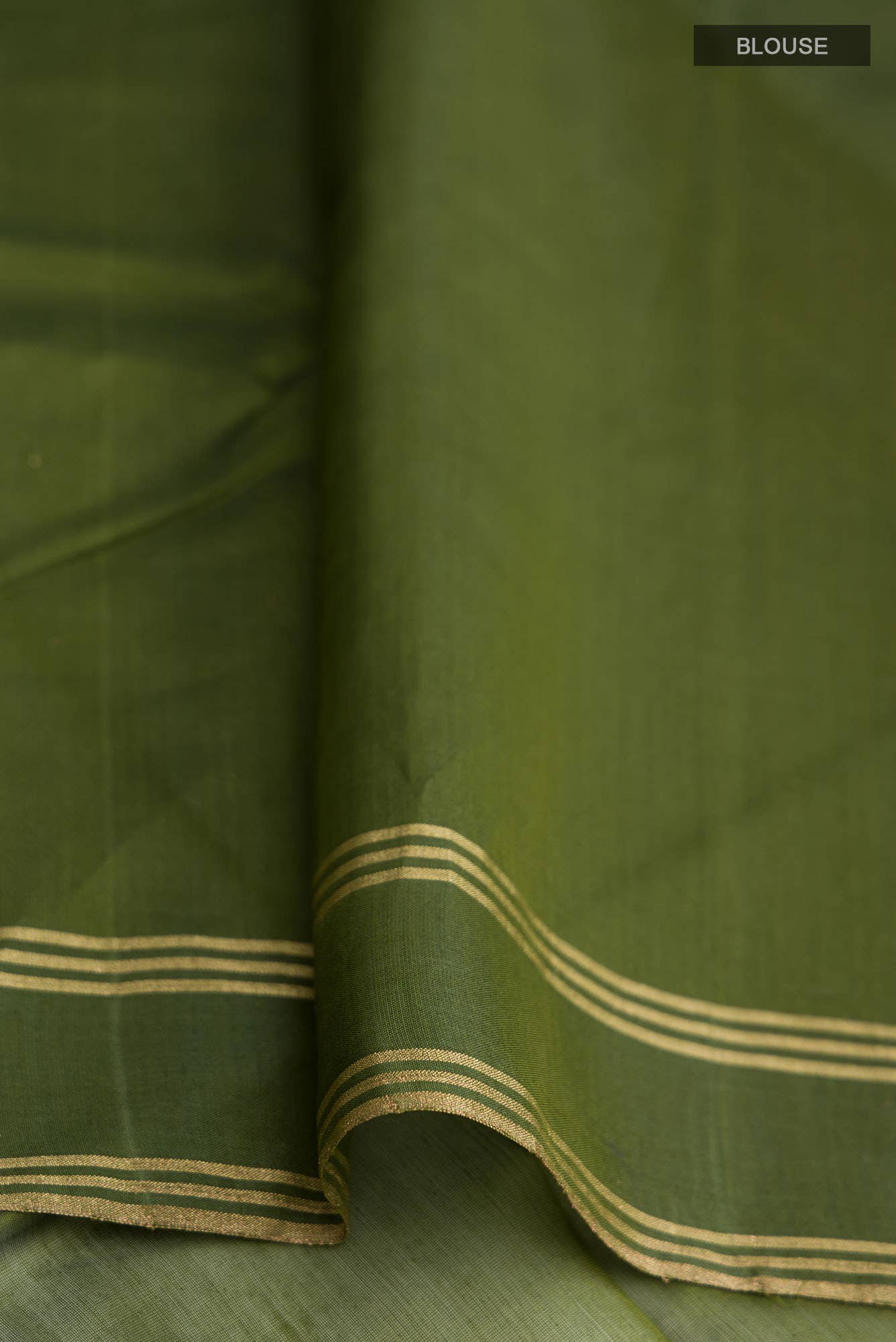 Navya  Green Chanderi Silk Cotton Saree
