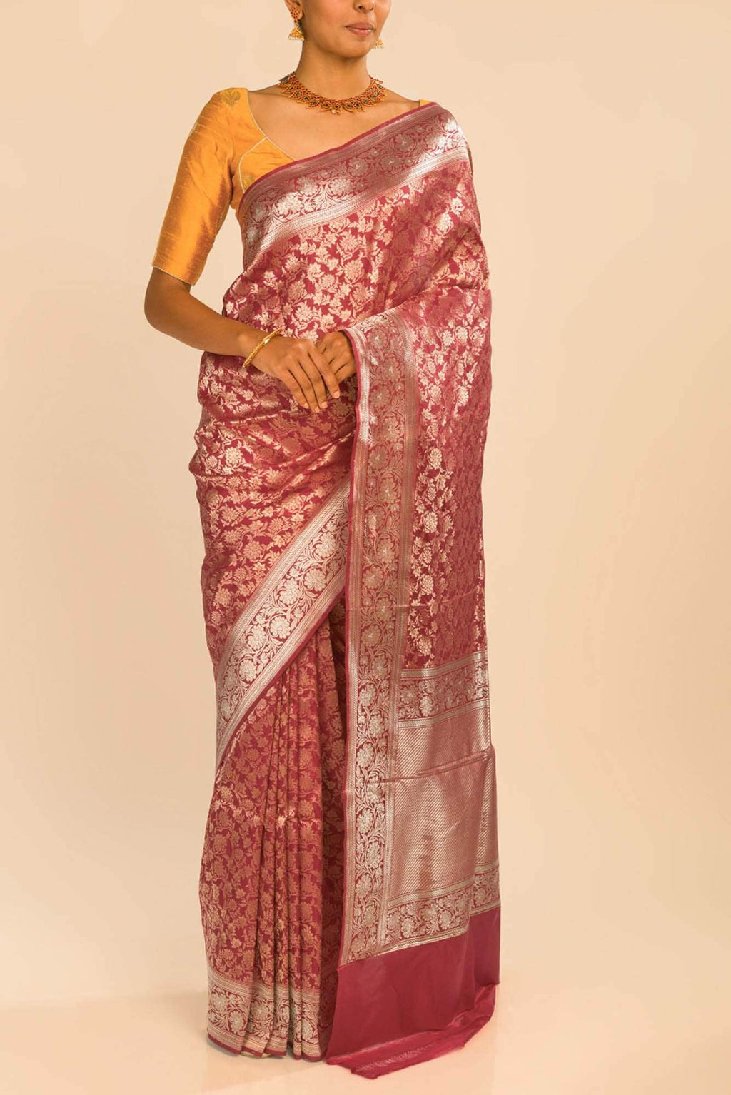Heer-Red Banarasi Silk Saree