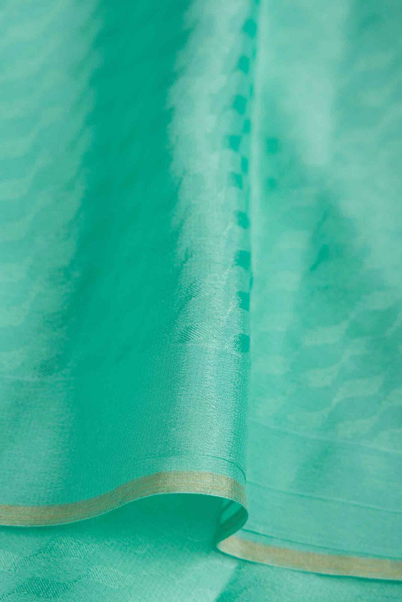 Blue Mysore Chiffon Silk Saree