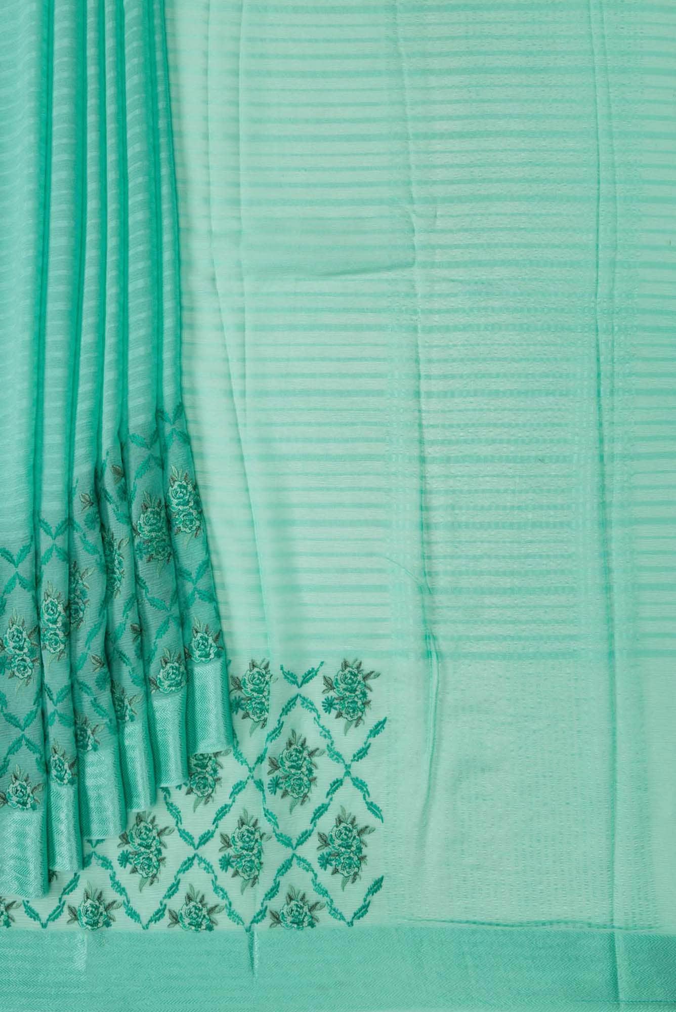 Blue Mysore Chiffon Silk Saree