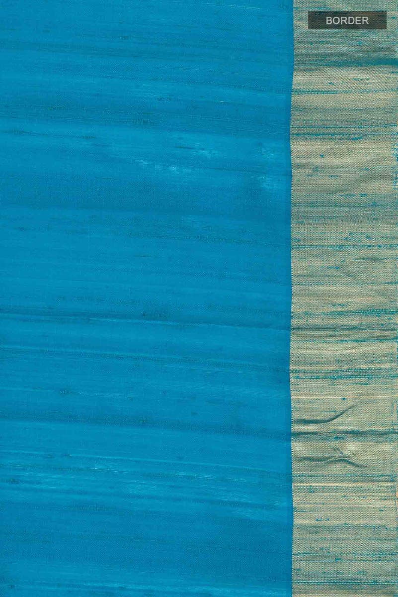 Blue Raw Silk Saree