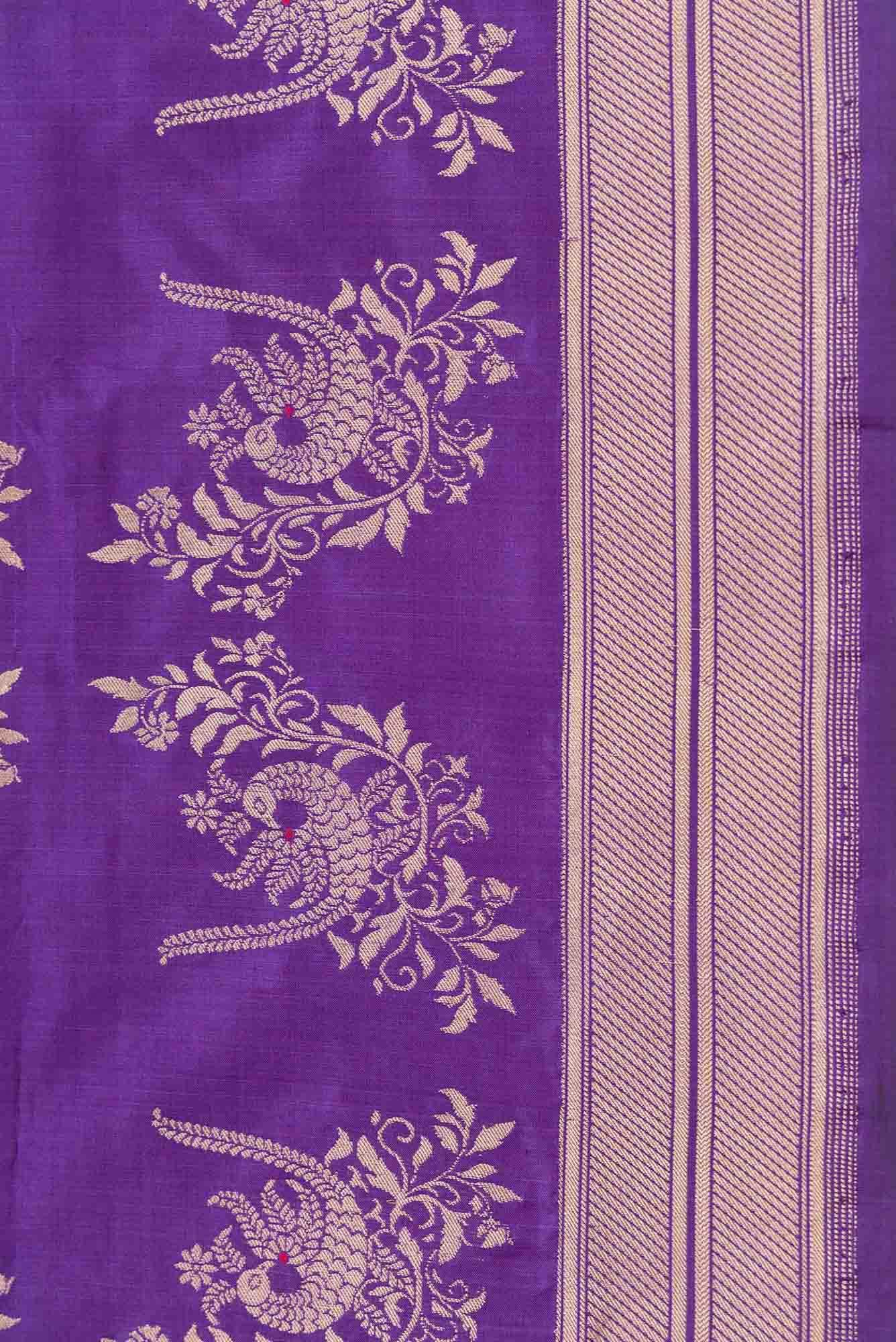 Mahika-Purple Banarasi Silk Saree