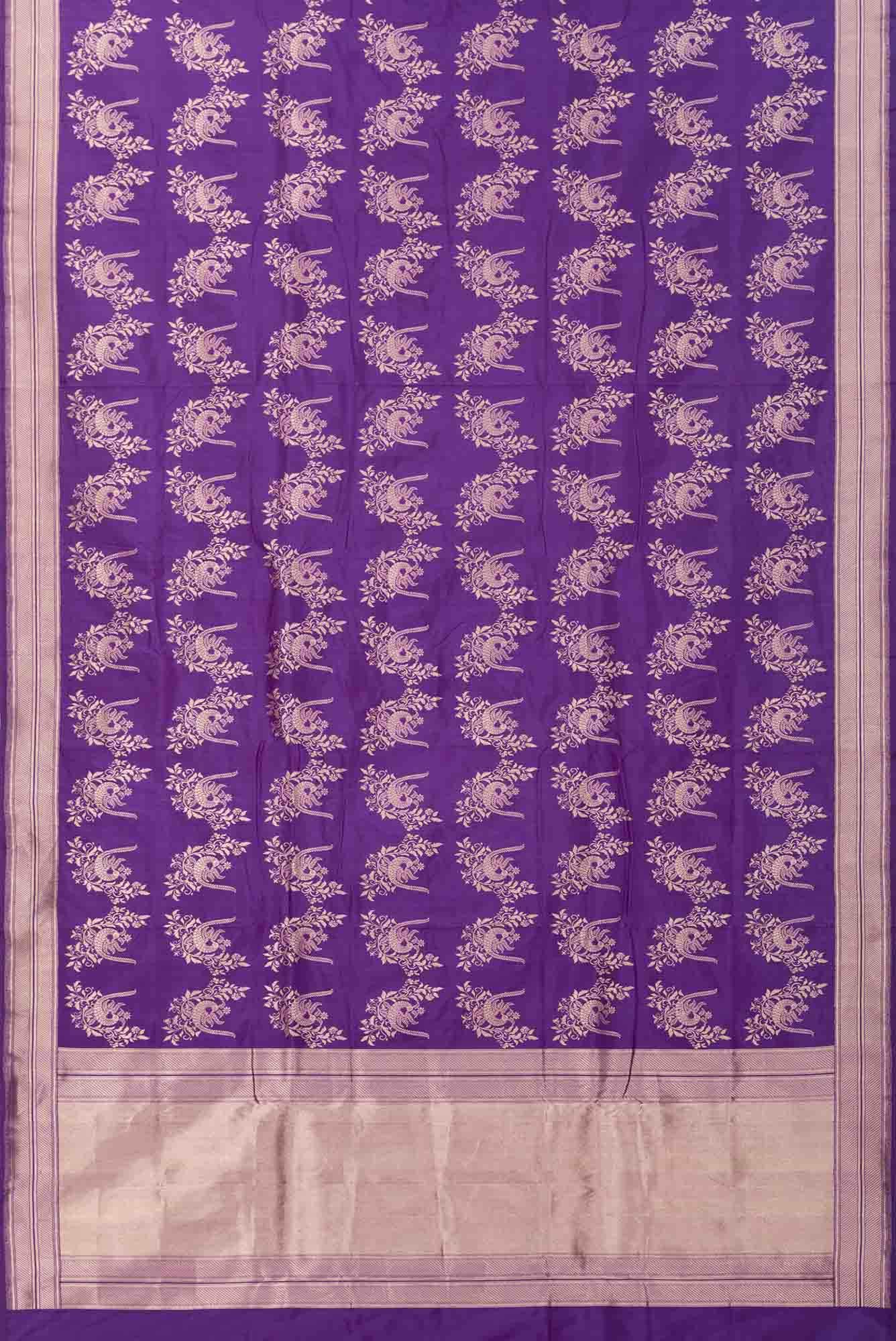 Mahika-Purple Banarasi Silk Saree