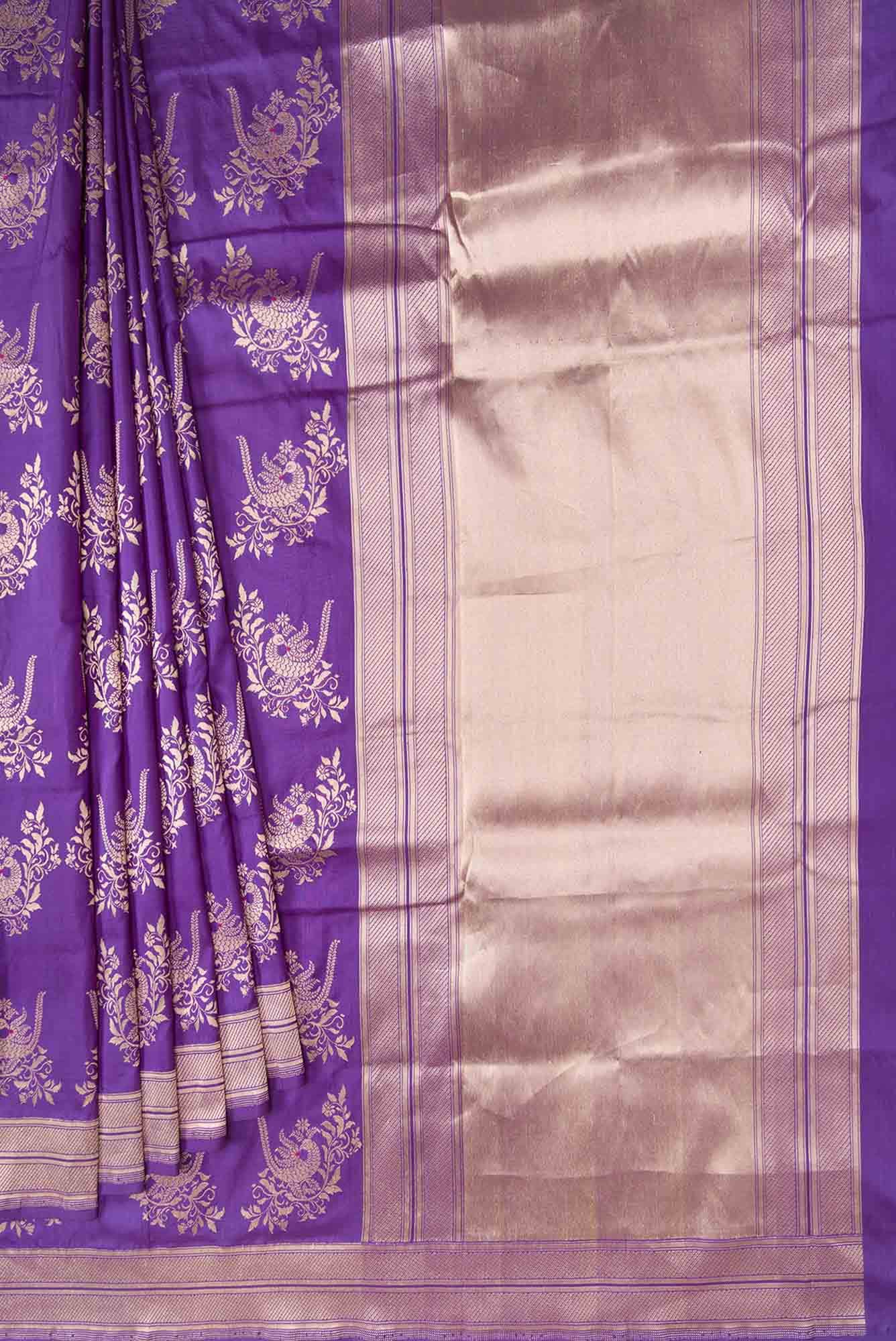 Mahika-Purple Banarasi Silk Saree
