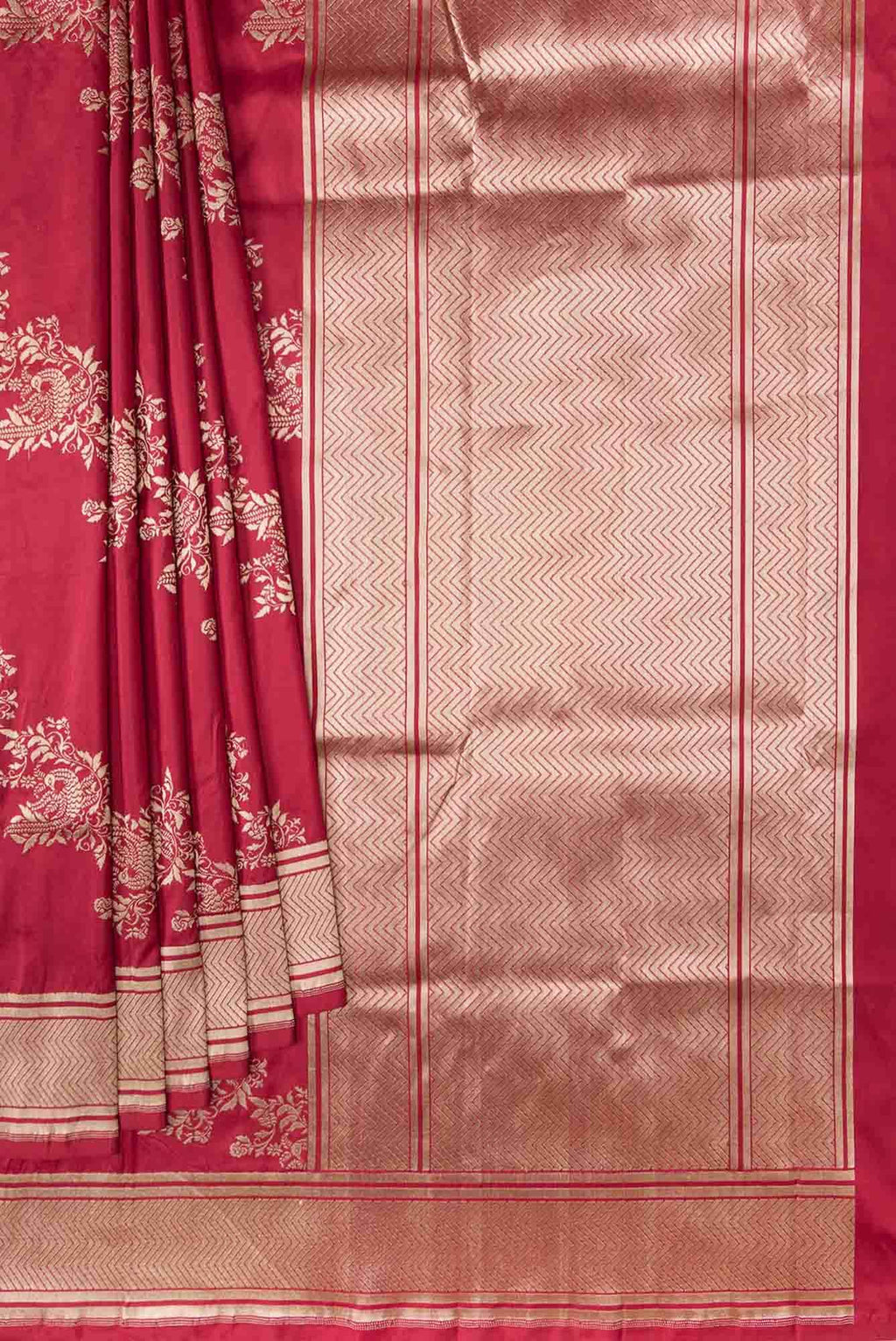 Lekha-Red Banarasi Silk Saree