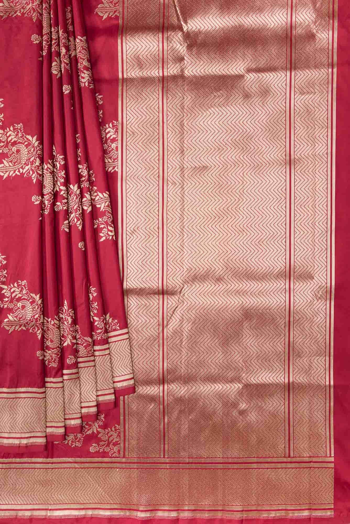 Lekha-Red Banarasi Silk Saree