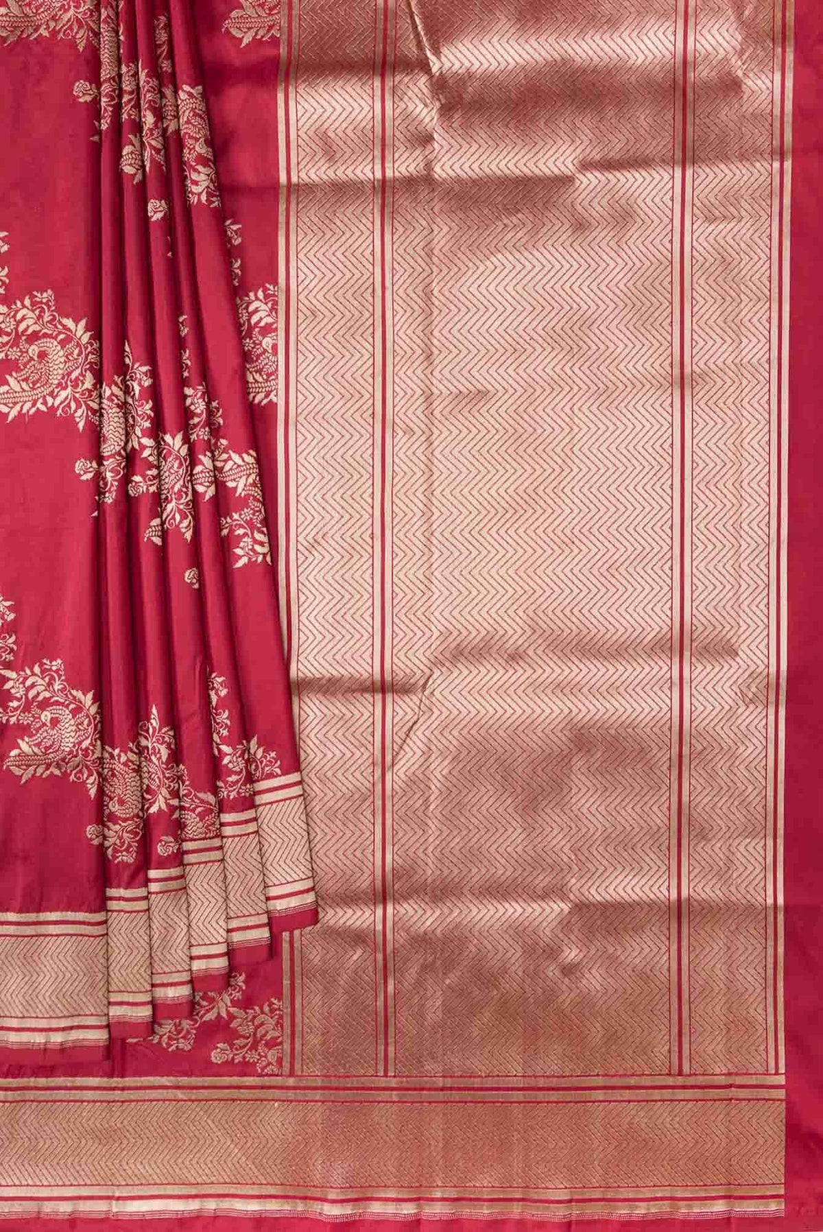 Lekha-Red Banarasi Silk Saree