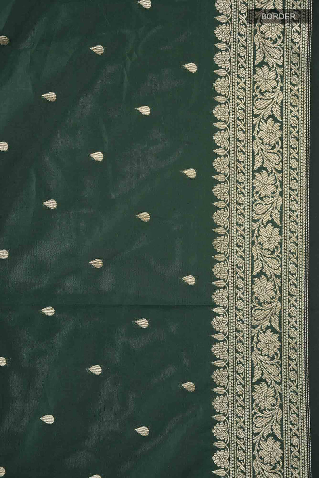 Green Blended Banarasi Tussar Silk Saree