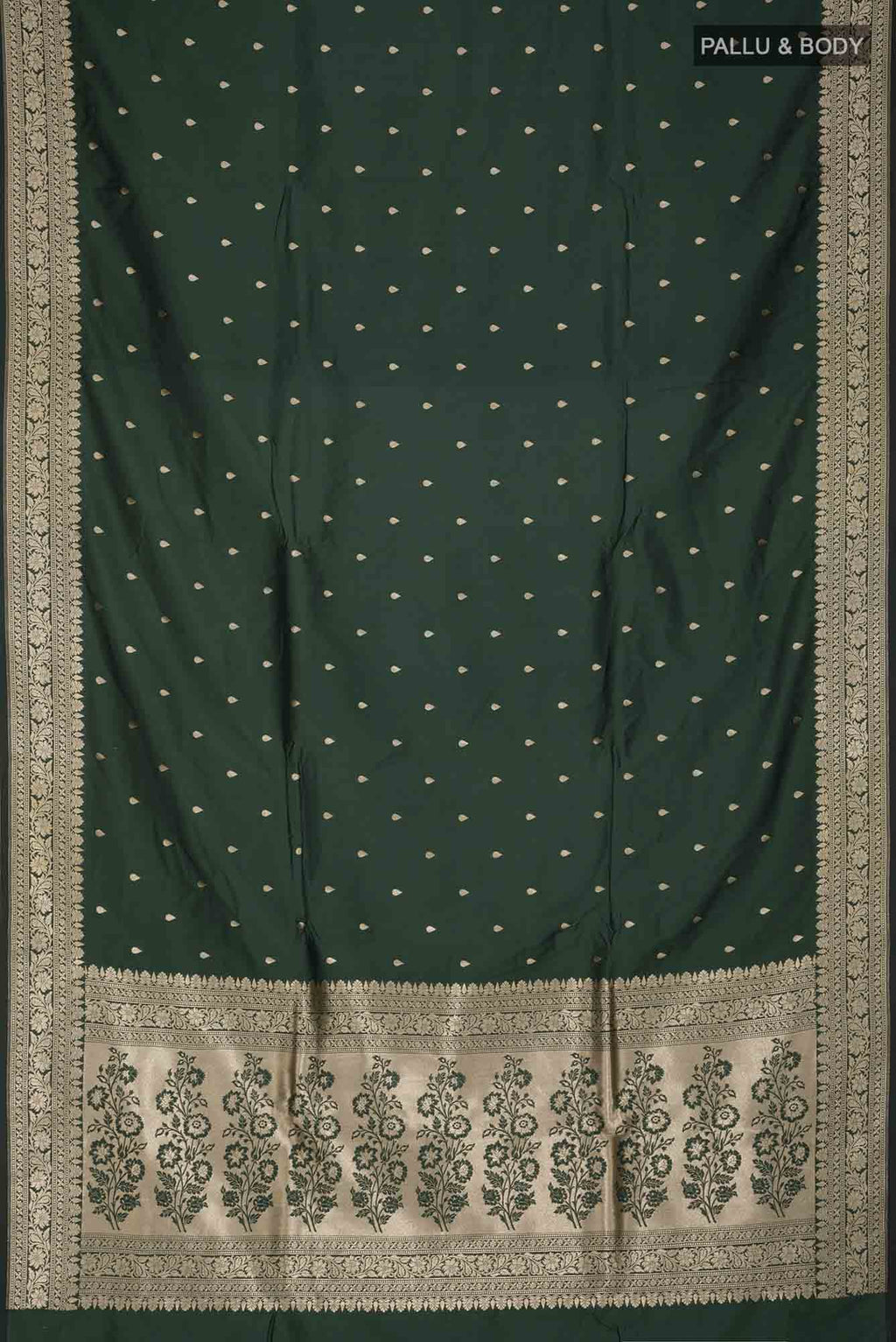 Green Blended Banarasi Tussar Silk Saree