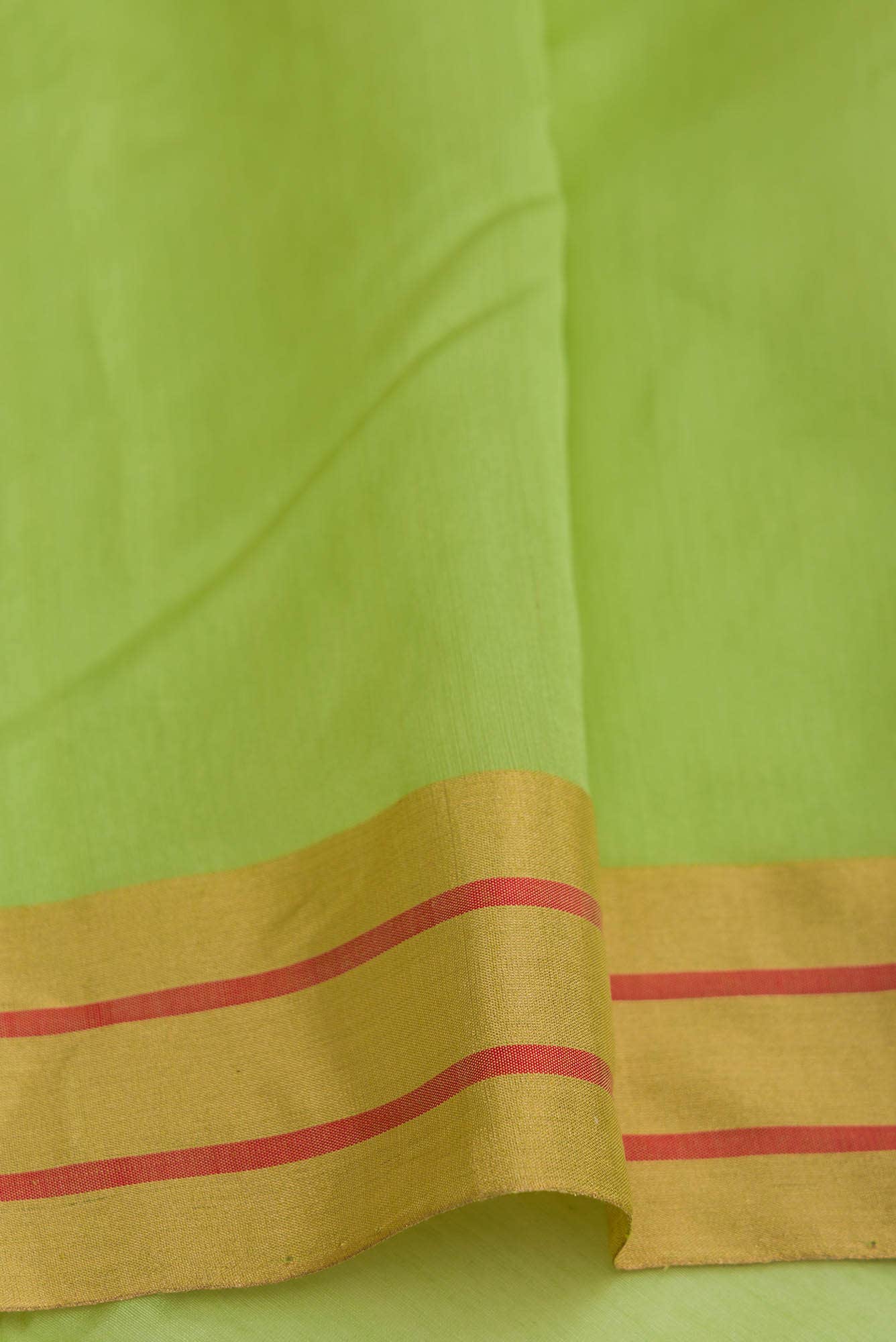 Green Chanderi Silk Cotton Saree