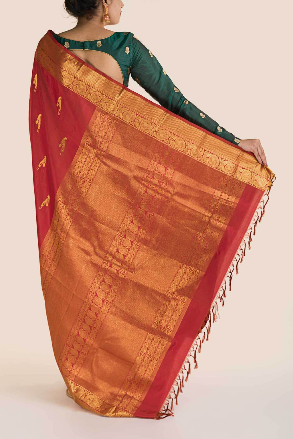 Antarang - Red Kanchipuram Silk Saree from Saundarya Collection