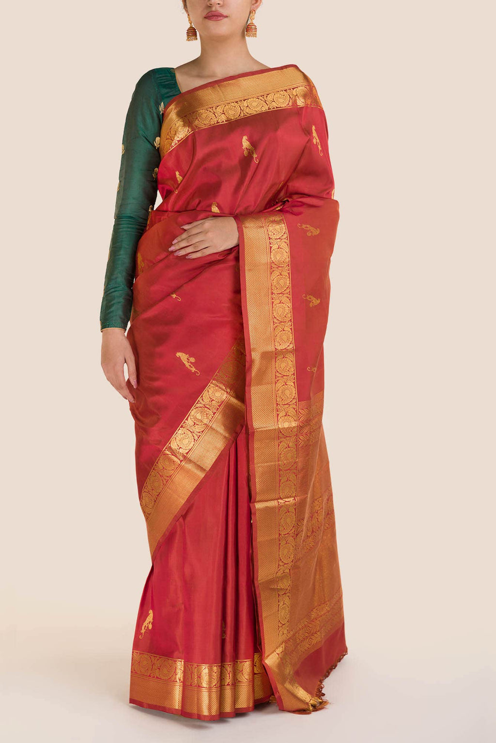 Antarang - Red Kanchipuram Silk Saree from Saundarya Collection