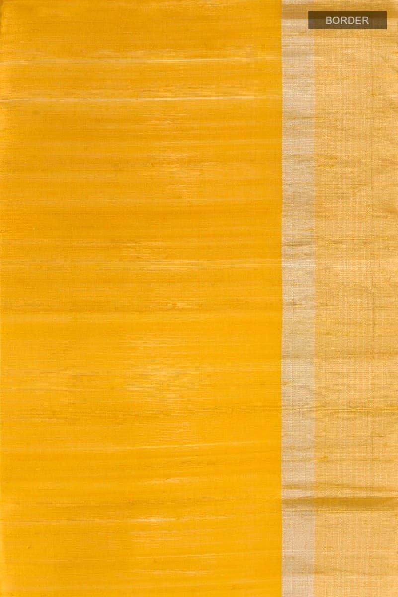 Yellow Raw Silk Saree
