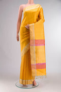 Yellow Raw Silk Saree