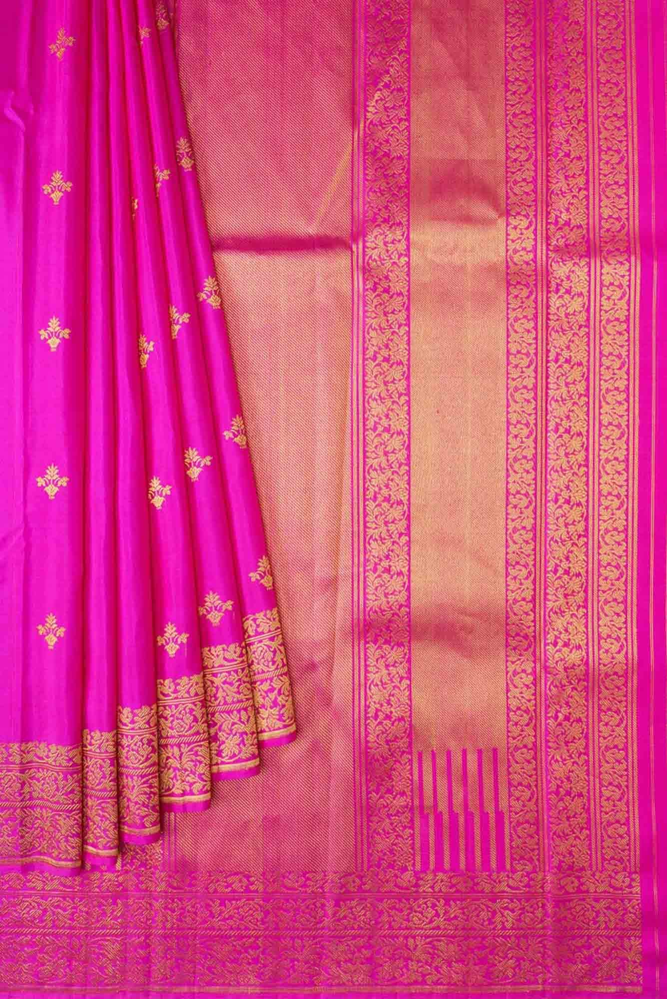 Pushpanjali-Pink Kanchipuram Silk Saree