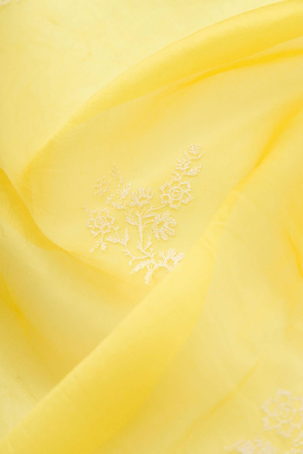 Peonia Yellow floral design saree from Embroidered Romance Collection by Nalli