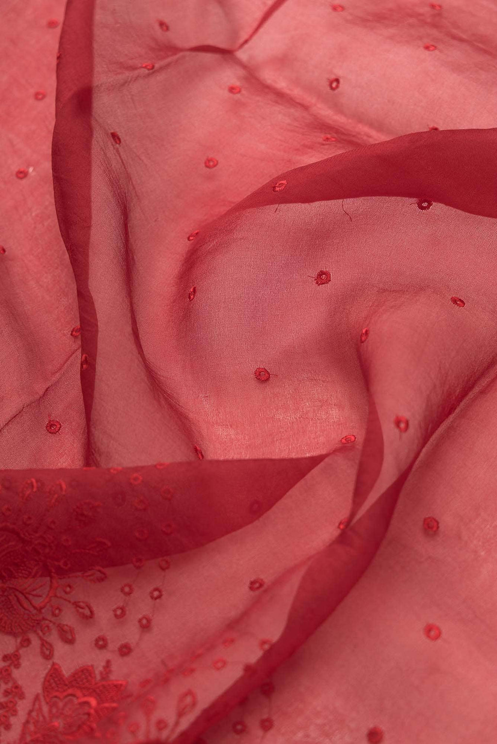 Lovelace Maroon floral design saree from Embroidered Romance Collection by Nalli