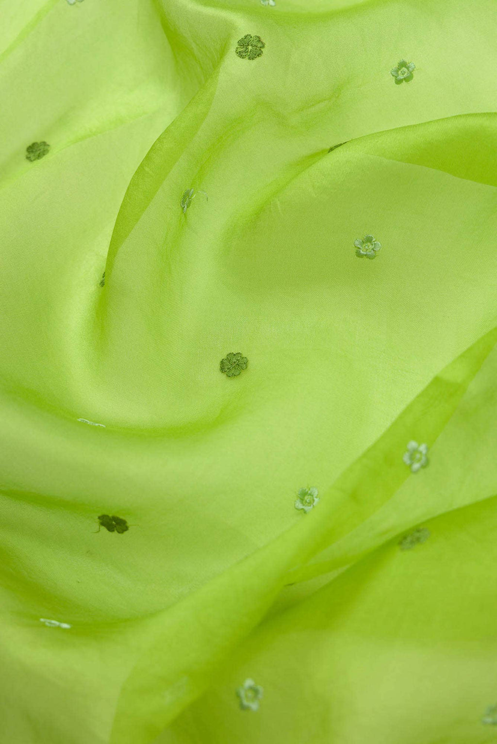 Lover’s lush Green floral design saree from Embroidered Romance Collection by Nalli