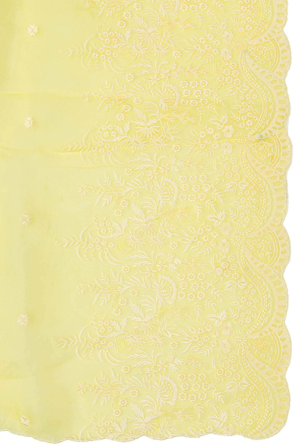 Lover’s lush Yellow floral design saree from Embroidered Romance Collection by Nalli