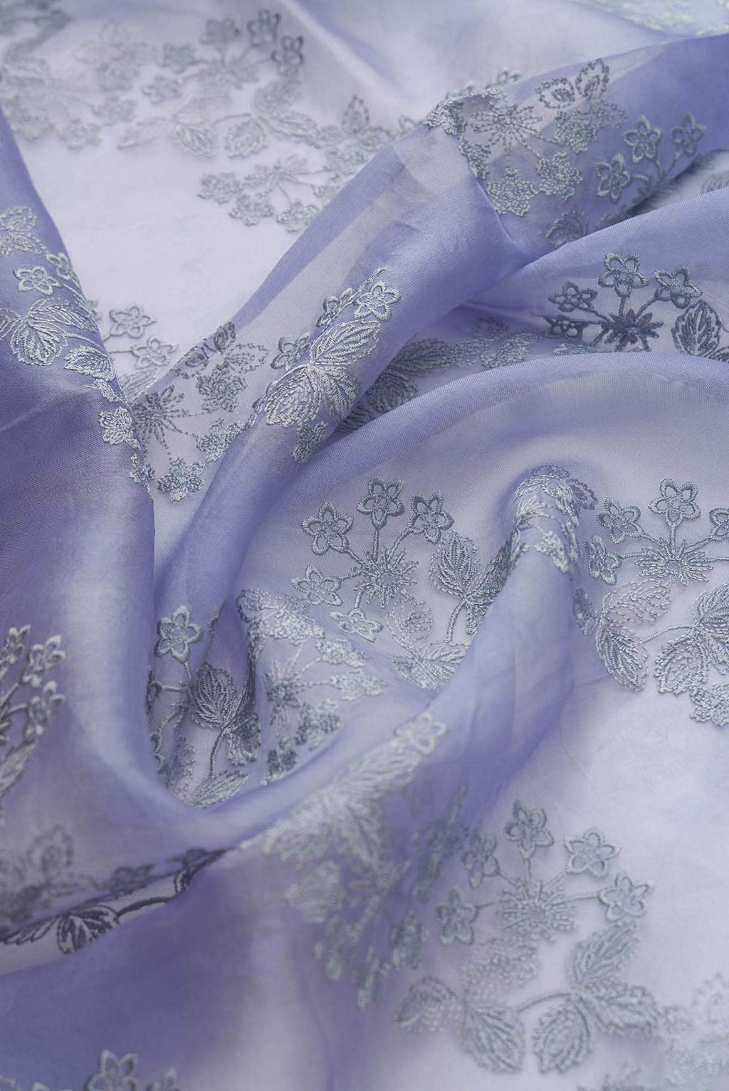 Bella Blue floral design saree from Embroidered Romance Collection by Nalli