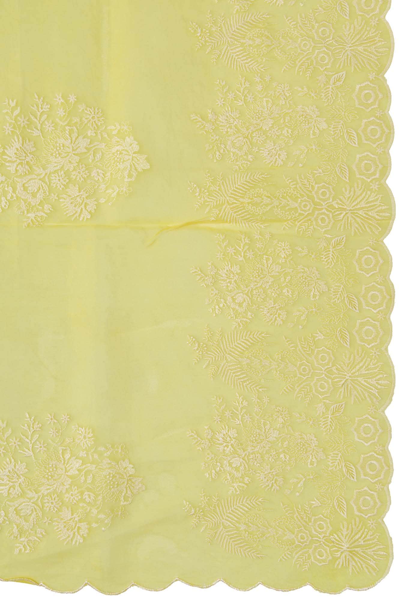 Minerva Yellow floral design saree from Embroidered Romance Collection by Nalli