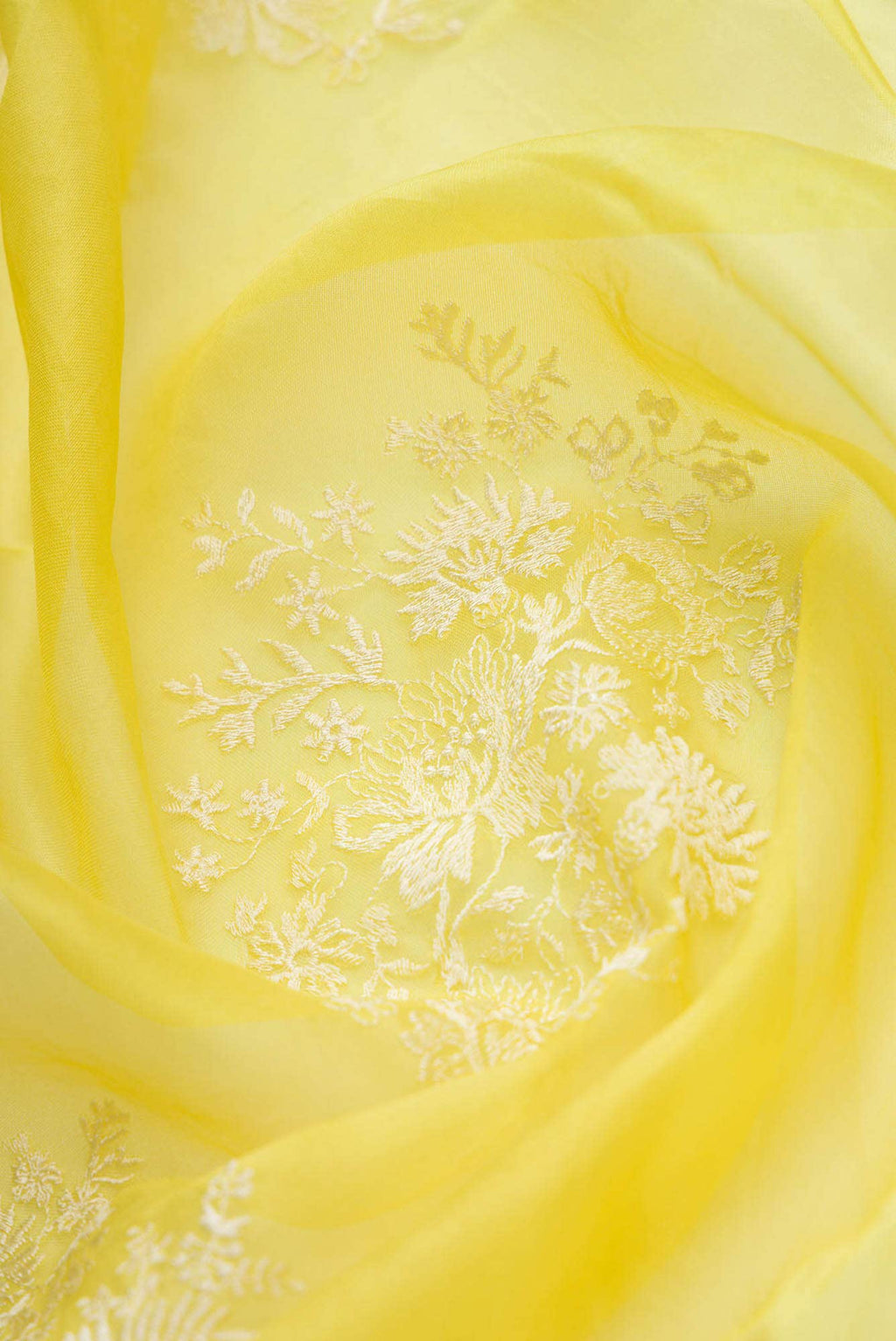 Minerva Yellow floral design saree from Embroidered Romance Collection by Nalli