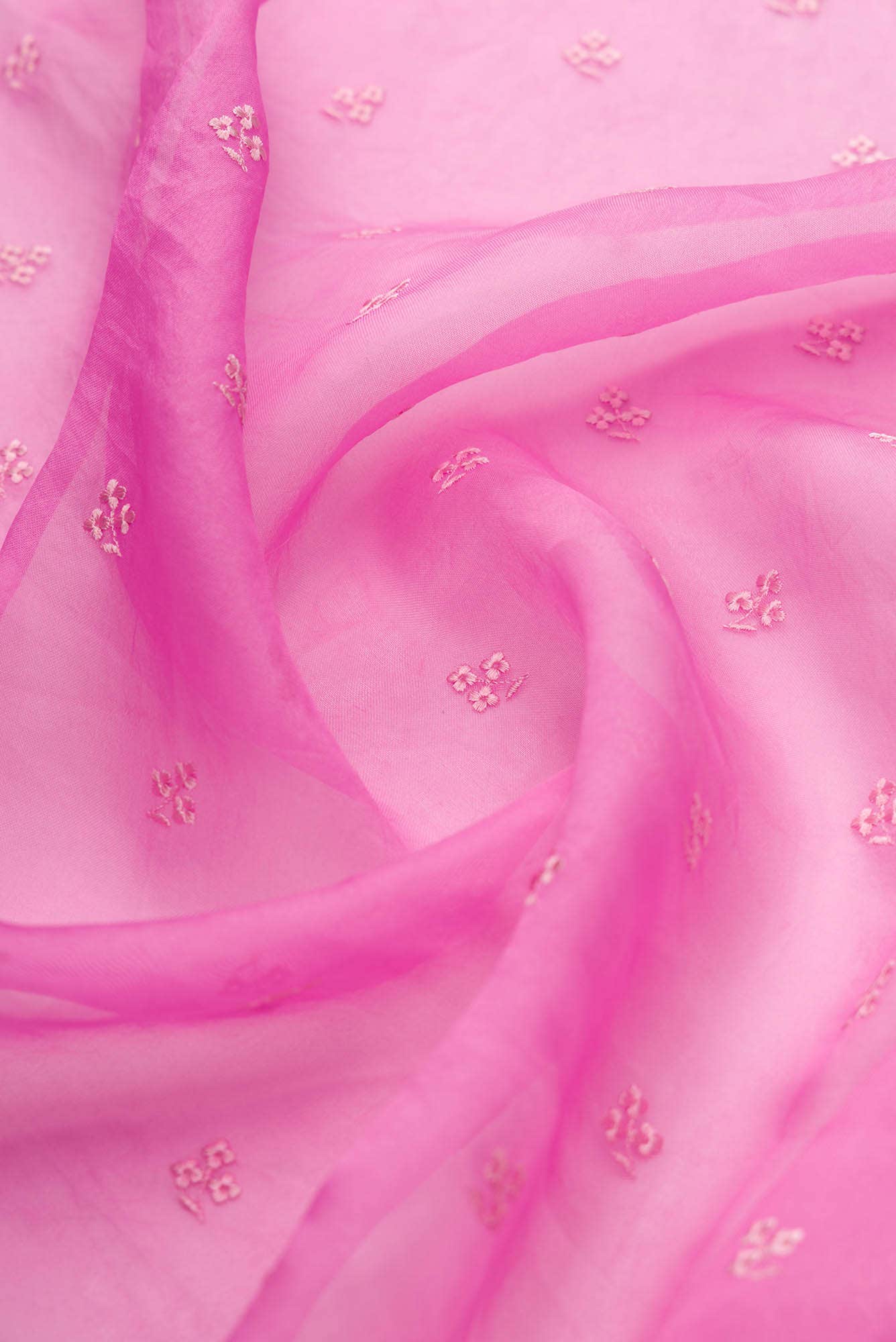 Passion Paradise Pink floral design saree from Embroidered Romance Collection by Nalli