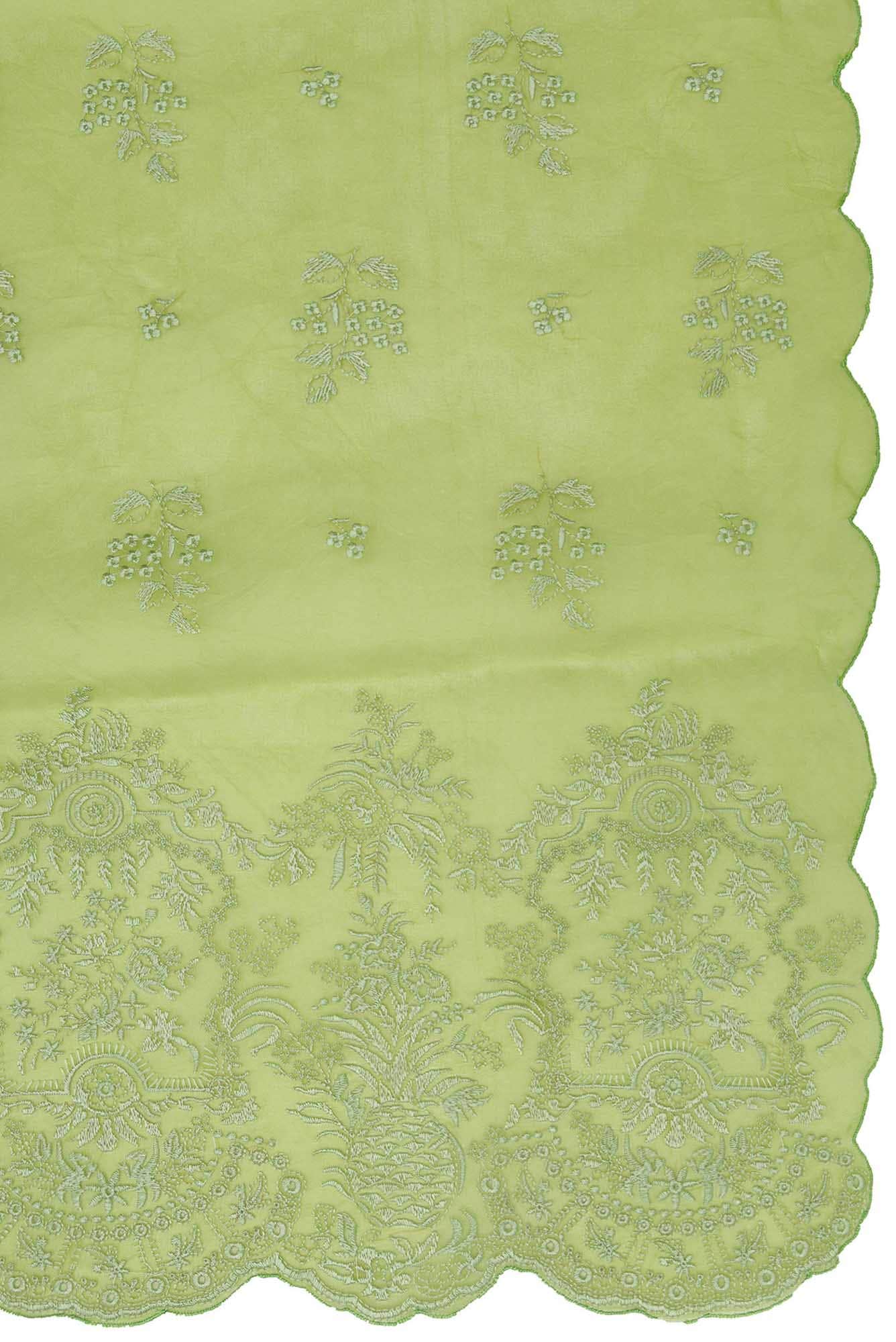 Passion Paradise Green floral design saree from Embroidered Romance Collection by Nalli