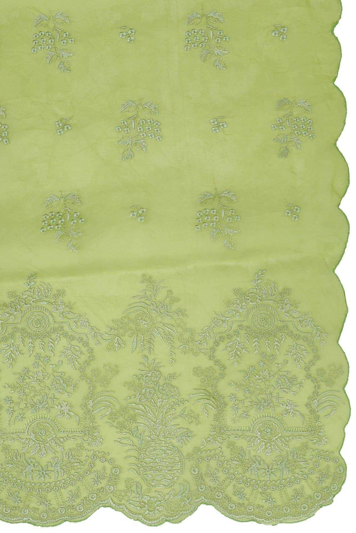 Passion Paradise Green floral design saree from Embroidered Romance Collection by Nalli
