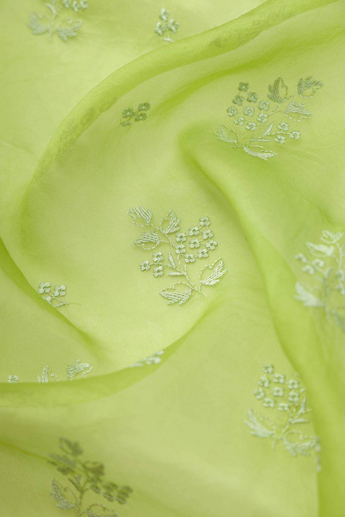 Passion Paradise Green floral design saree from Embroidered Romance Collection by Nalli