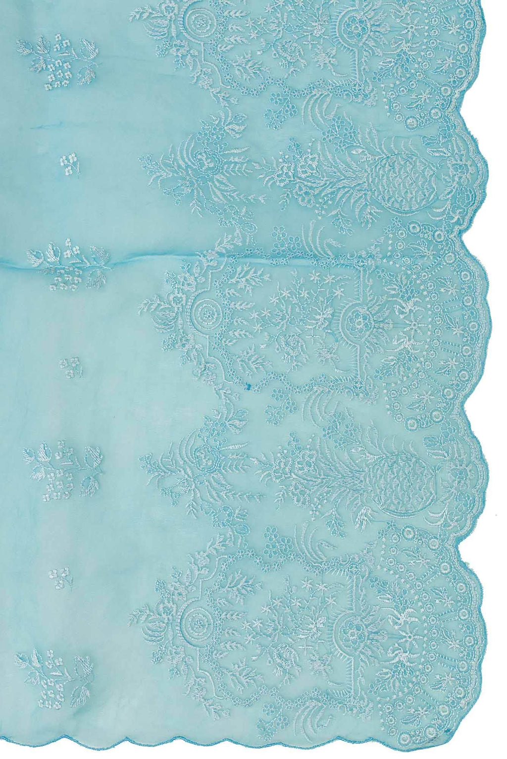Passion Paradise Blue floral design saree from Embroidered Romance Collection by Nalli