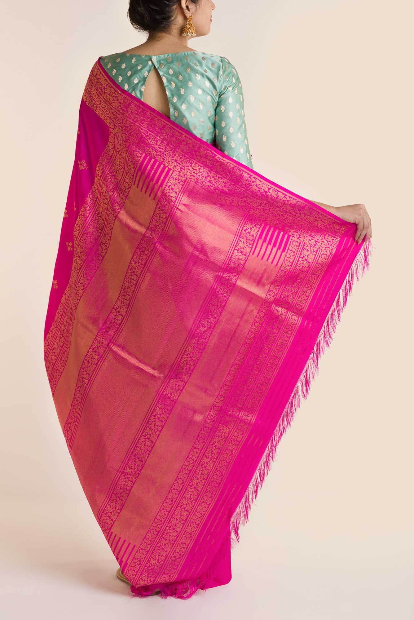 Pushpanjali-Pink Kanchipuram Silk Saree