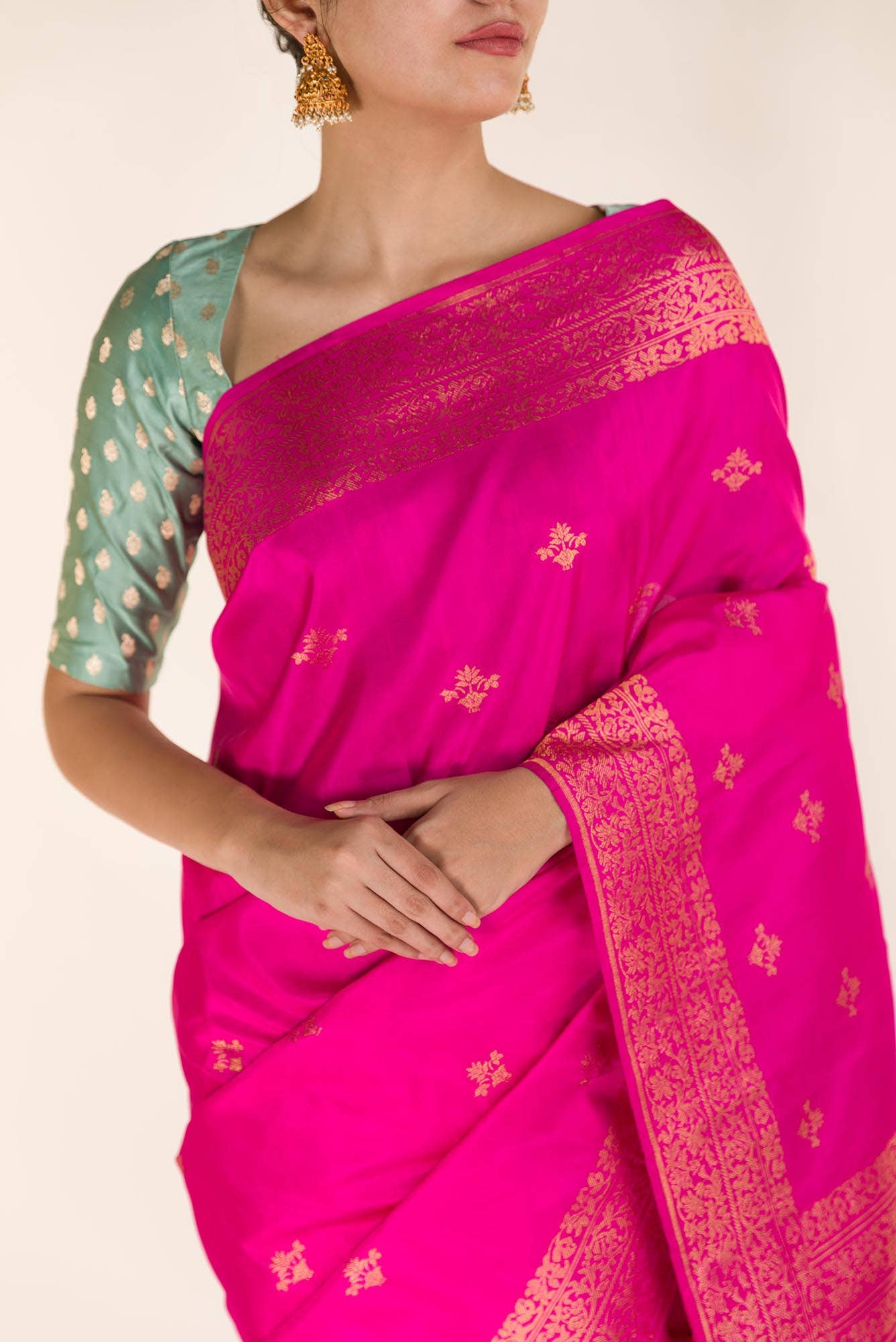 Pushpanjali-Pink Kanchipuram Silk Saree