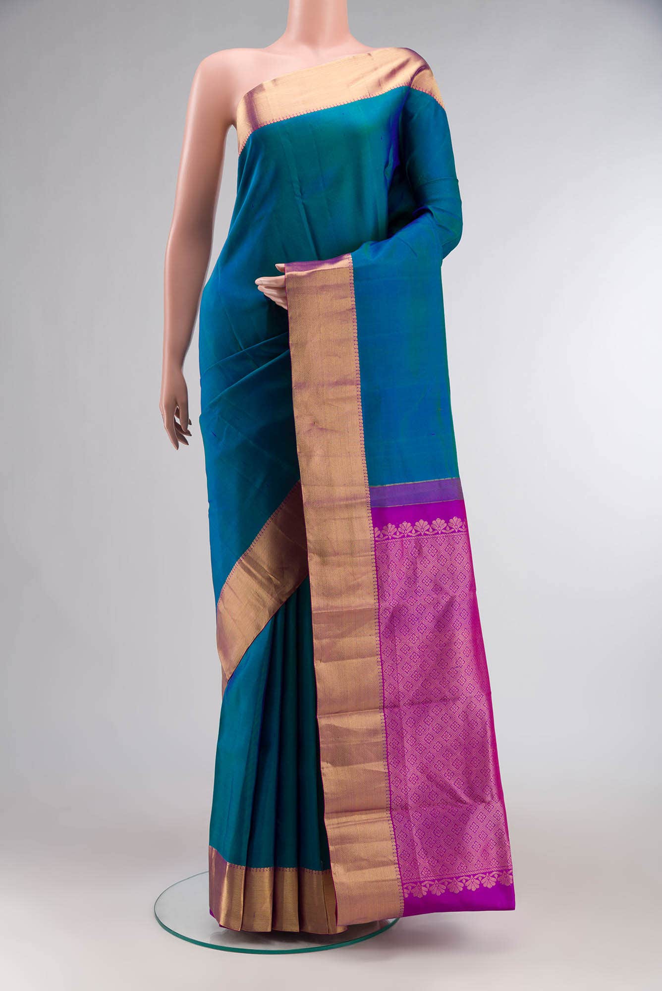Blue Kanchipuram Silk Saree