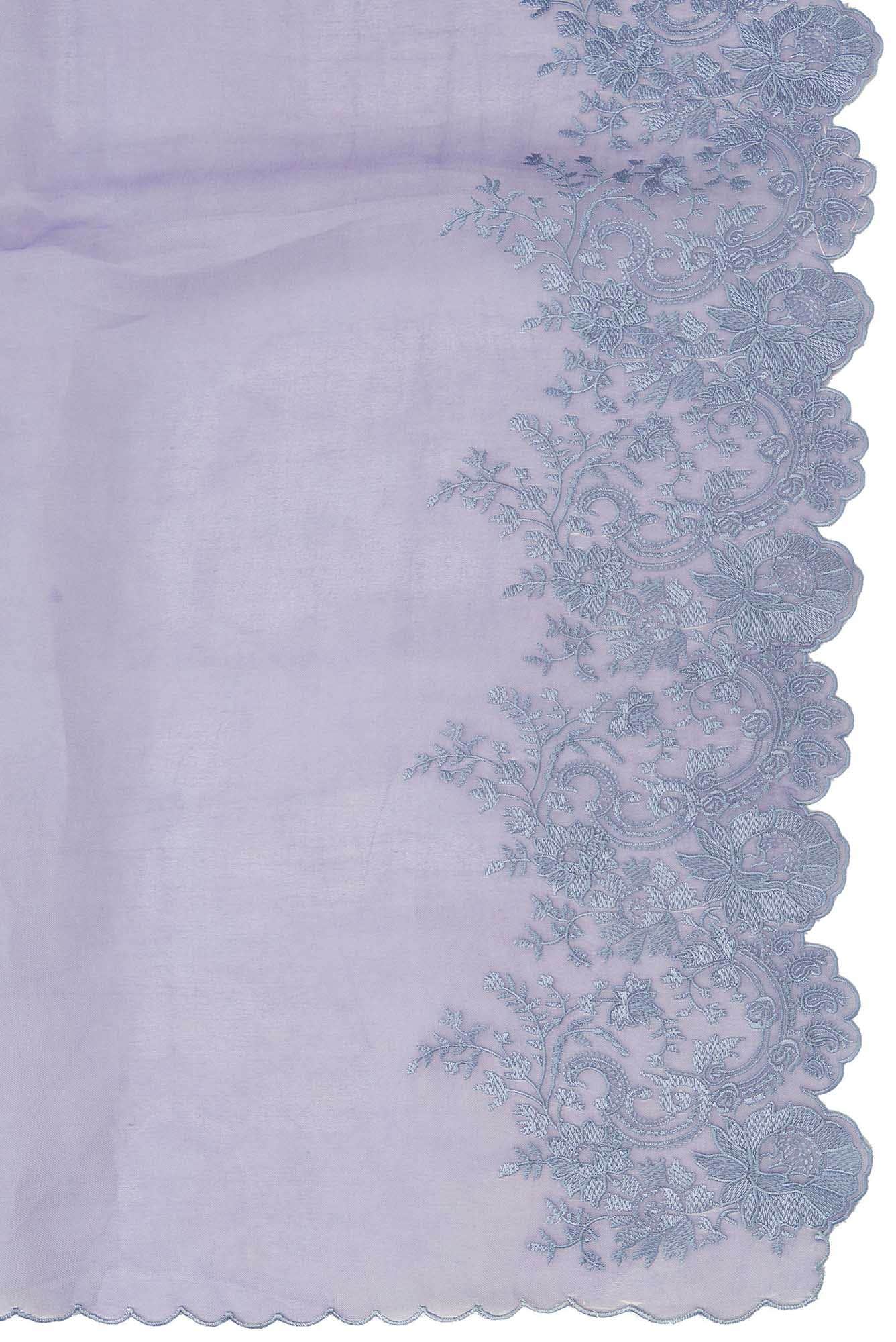 Harmonia Lavender floral design saree from Embroidered Romance Collection by Nalli