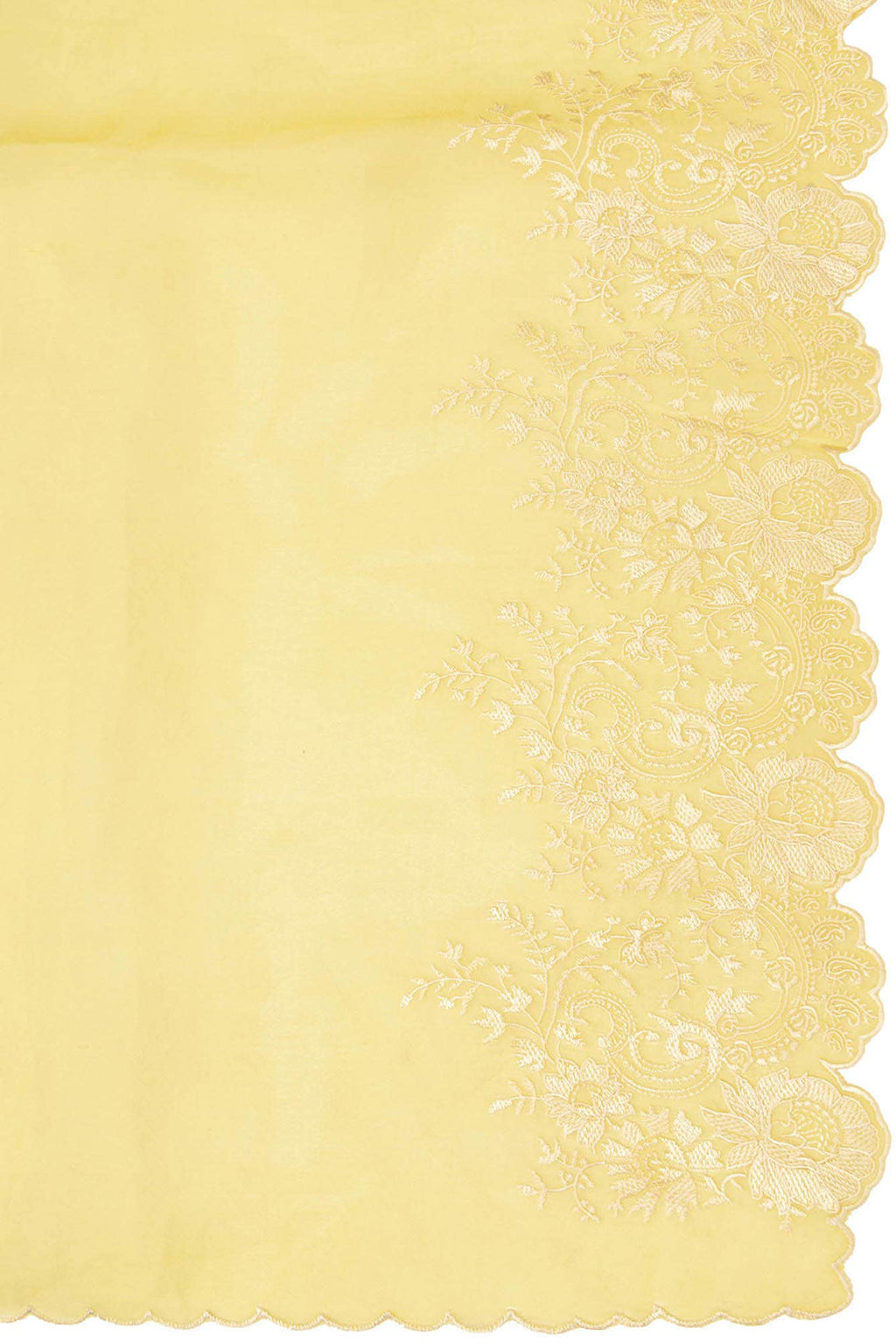 Harmonia Yellow floral design saree from Embroidered Romance Collection by Nalli