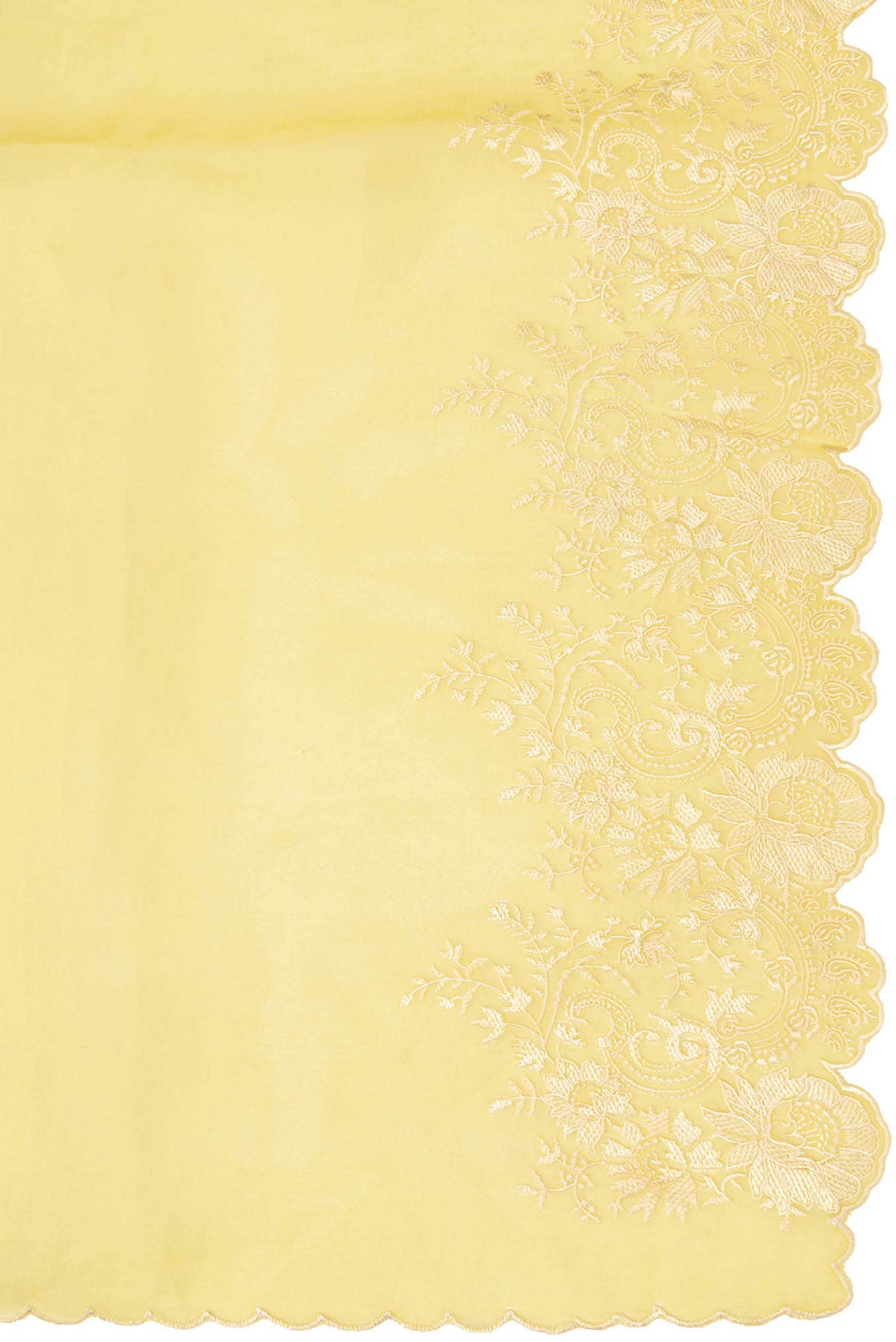 Harmonia Yellow floral design saree from Embroidered Romance Collection by Nalli
