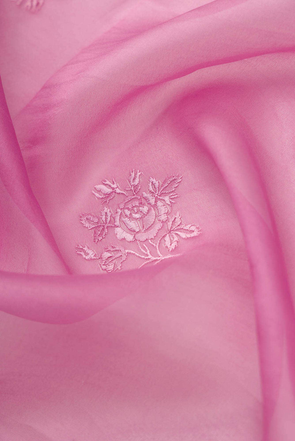Romance of the Roses Pink floral design saree from Embroidered Romance Collection by Nalli