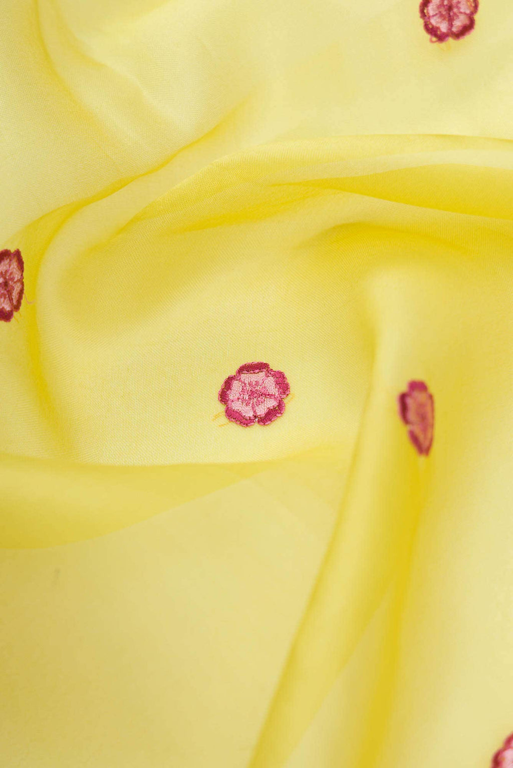 Ethereal Love Lemon Yellow floral design saree from Embroidered Romance Collection by Nalli