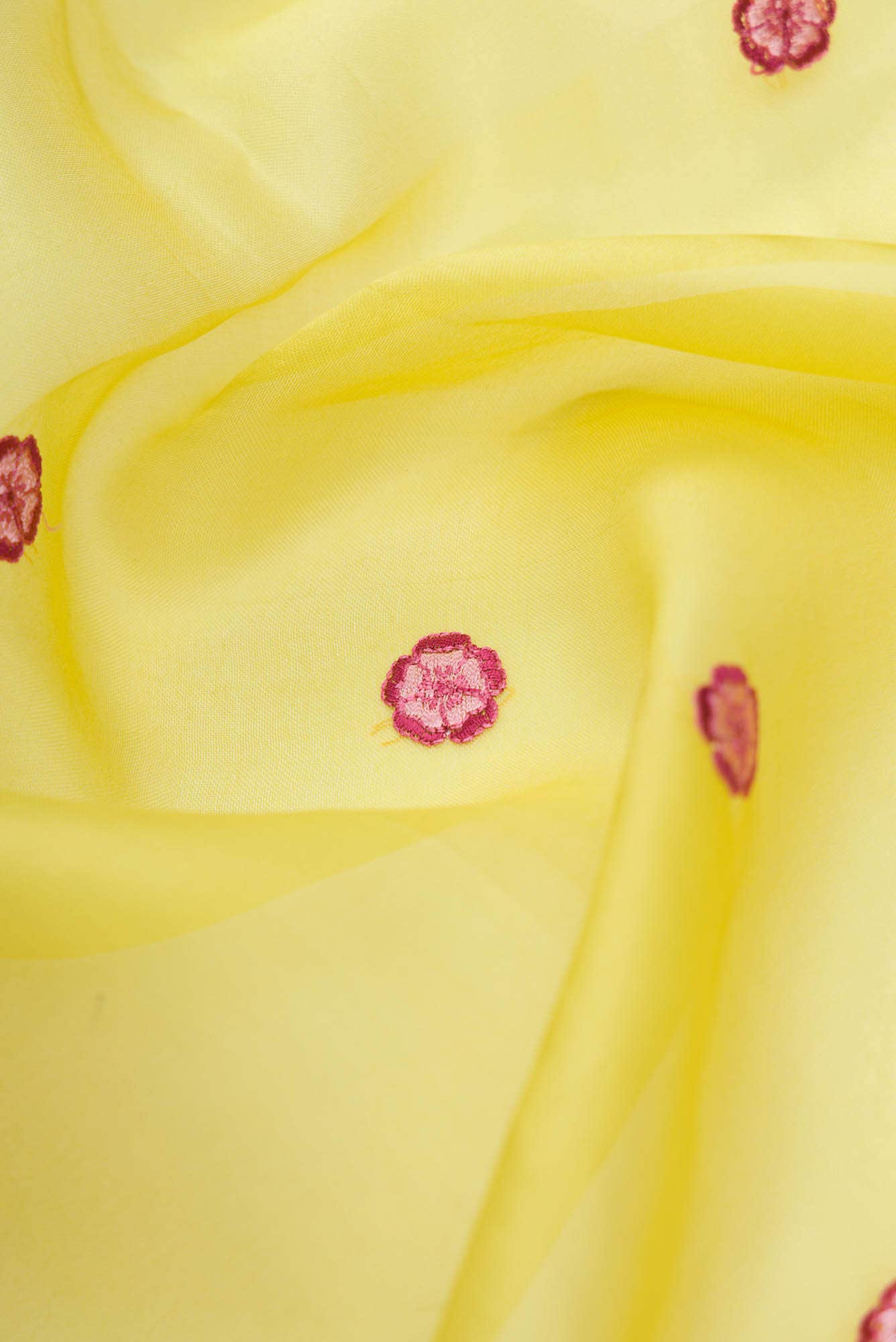Ethereal Love Lemon Yellow floral design saree from Embroidered Romance Collection by Nalli