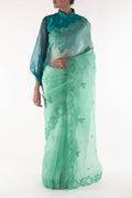 Day dreams Green  floral design saree from Embroidered Romance Collection by Nalli
