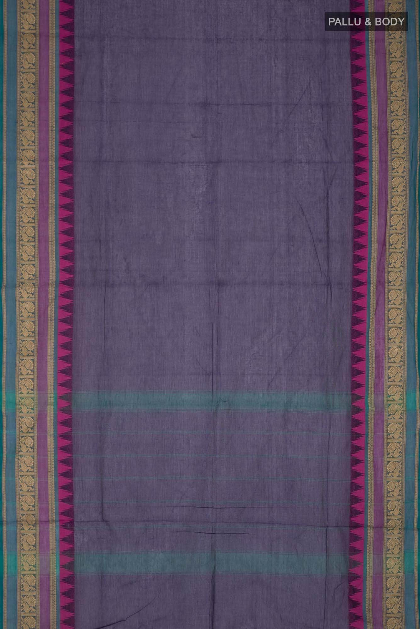 Navy Blue Chettinad Cotton Saree