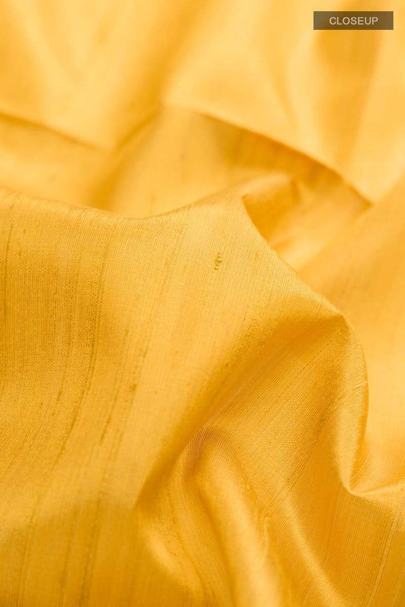 Yellow Raw Silk Saree