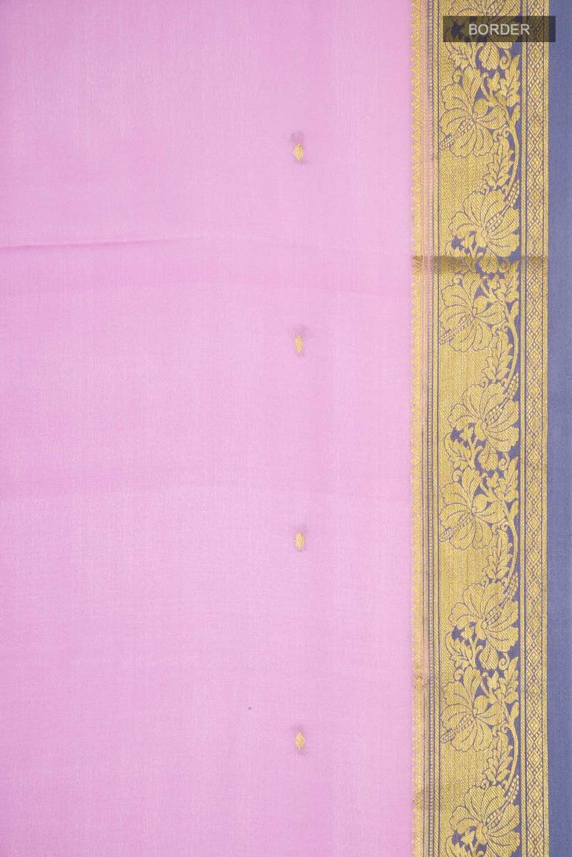 Pink Mysore Crepe Saree