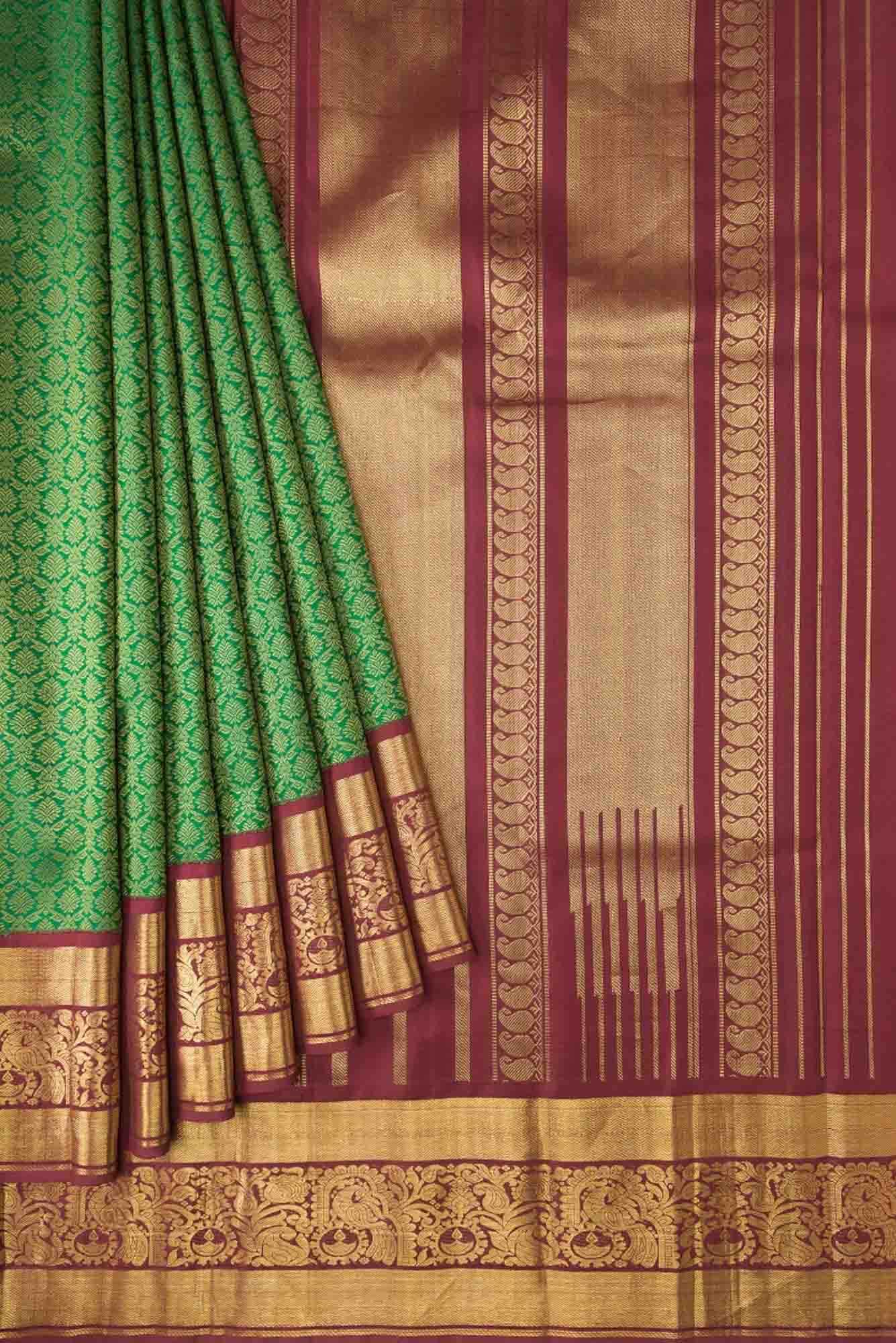 Mayil-Green Kanchipuram Silk Saree