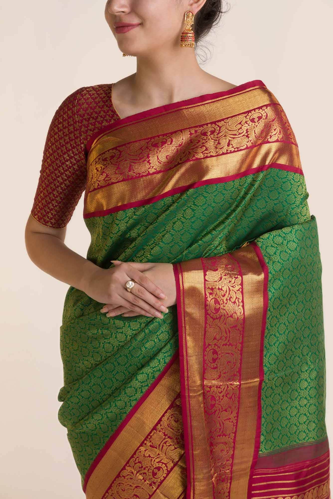 Mayil-Green Kanchipuram Silk Saree