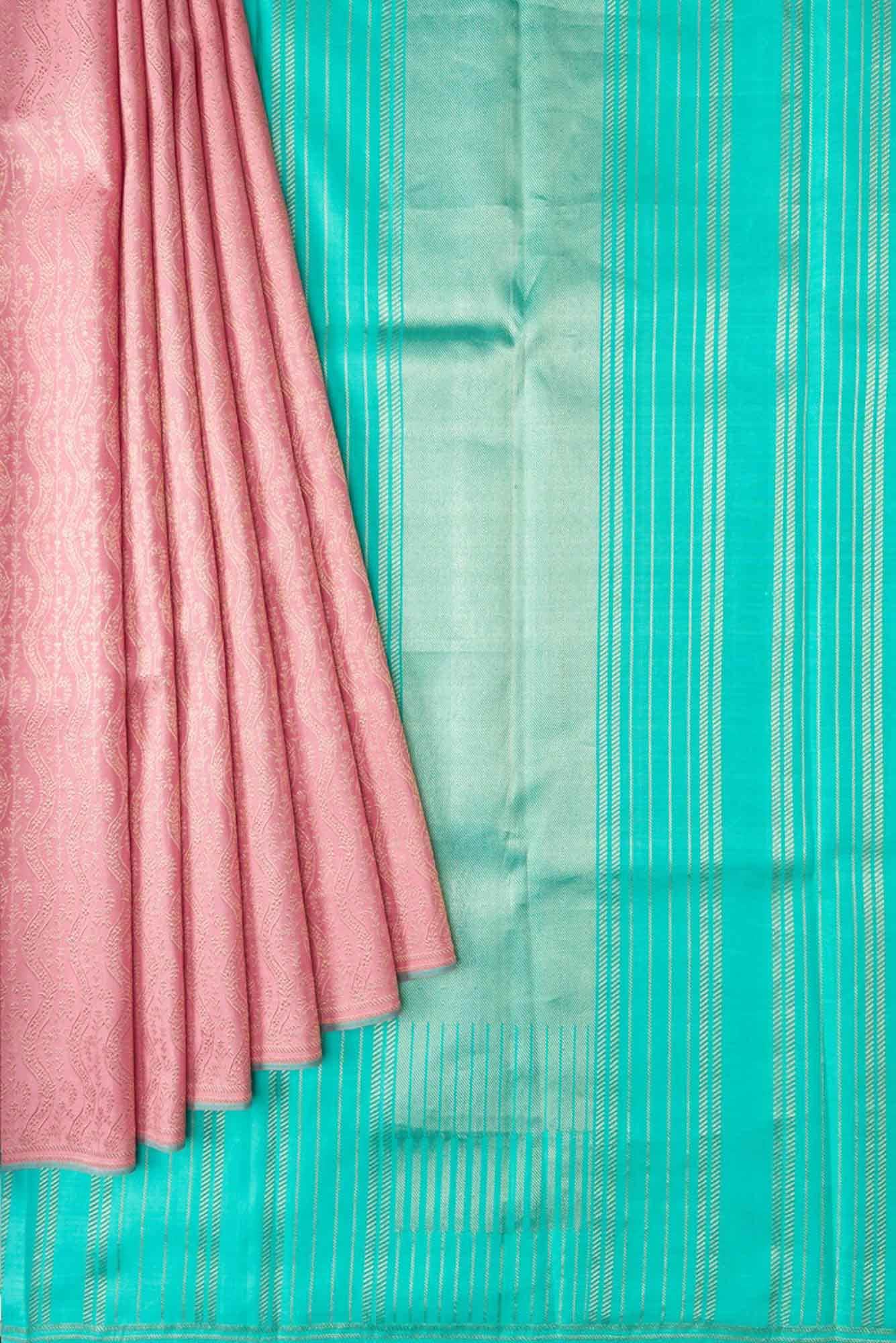 Ballari-Peach Kanchipuram Silk Saree